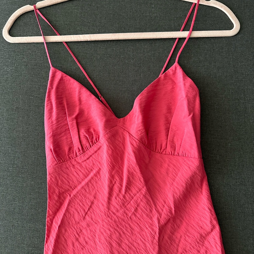 NWT Madewell Layton Midi Slip Dress in Rose Hibiscus - Picture 4 of 10